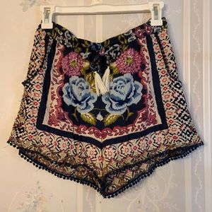 Flowy floral shorts